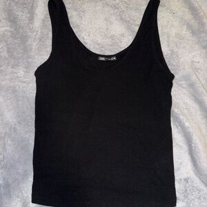 Zara Sleek Black Tank Top